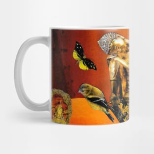 Orange Cat Peaceful Buddha Sunset Heaven Mug